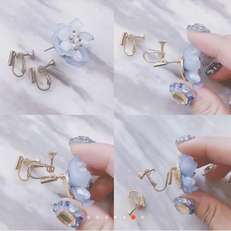 Clip On Earrings Converter Fashion Earring Clip Backs Earring Clamps 3 Color HXBA