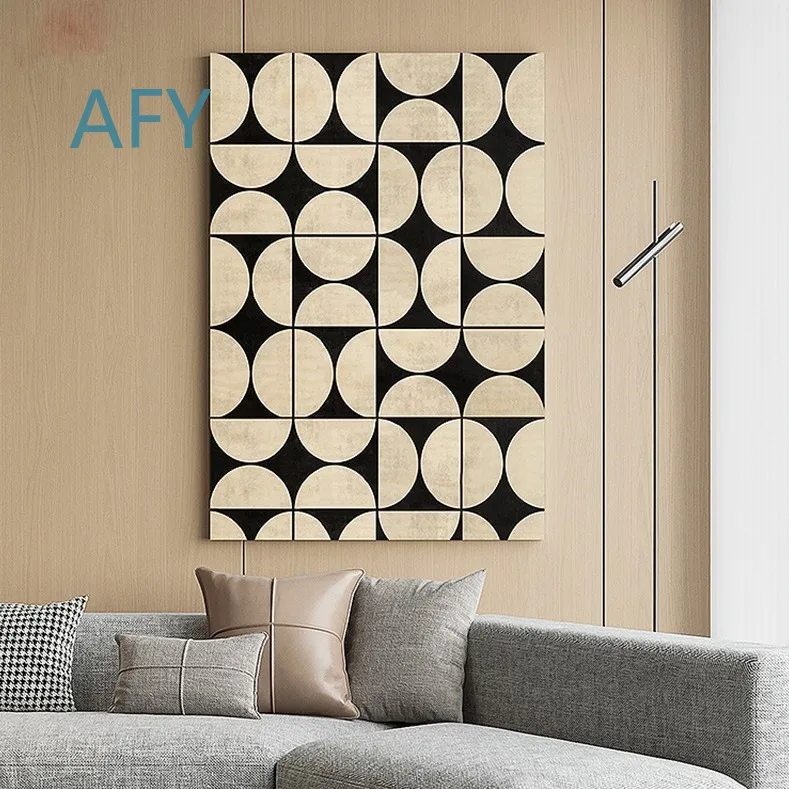 Hand Painted Wabi Sabi Textured Oil Painting for Living Room Bedroom Dining Room Hallway Abstract Modern Minimalist Wall Art