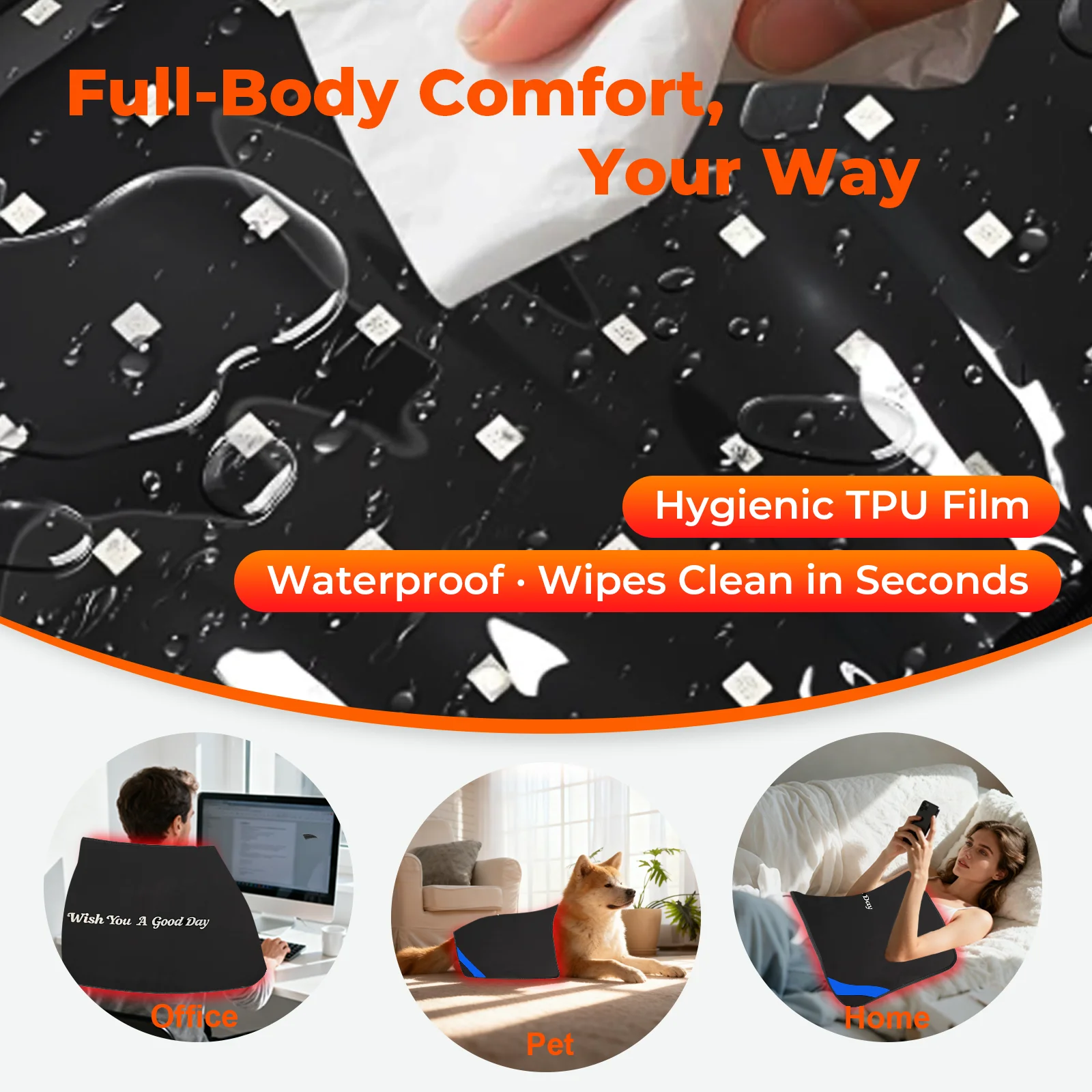 480 LEDs 660nm 850nm Red Infrared Belt 3 IN 1 Wearable Wrap Home Daily Therapy for Waist Back Shoulder Arm Soreness - view 5