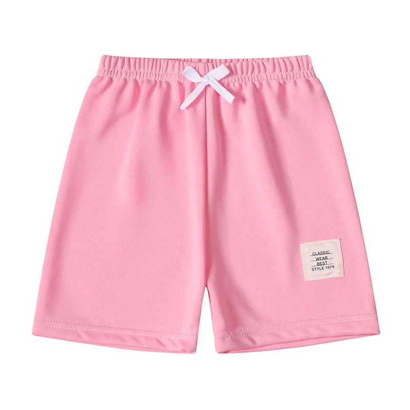 1/3/6 Pcs Children's Solid Color Drawstring Strap Shorts Boy Casual Fashion Pants Girl Joker Comfortable Elastic Waist Pants image 6