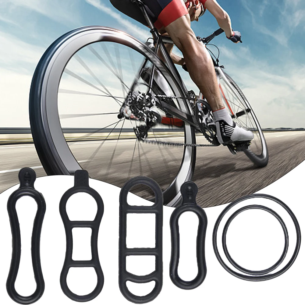 4/6pcs Bicycle Silicone Elastic Strap Bandage Bike Light Lamp Mount Holder Mirror Recorder Fixed Rubber Band Cycling Accessories