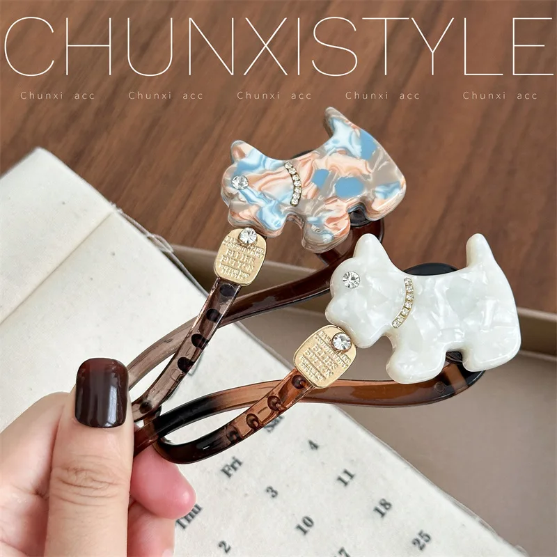 

2025 Korean Acetate Dog Twist Clip Flat Hair Claw Elegant Updo Holder For Thick Hair Women Fashion Summer Hair Clip