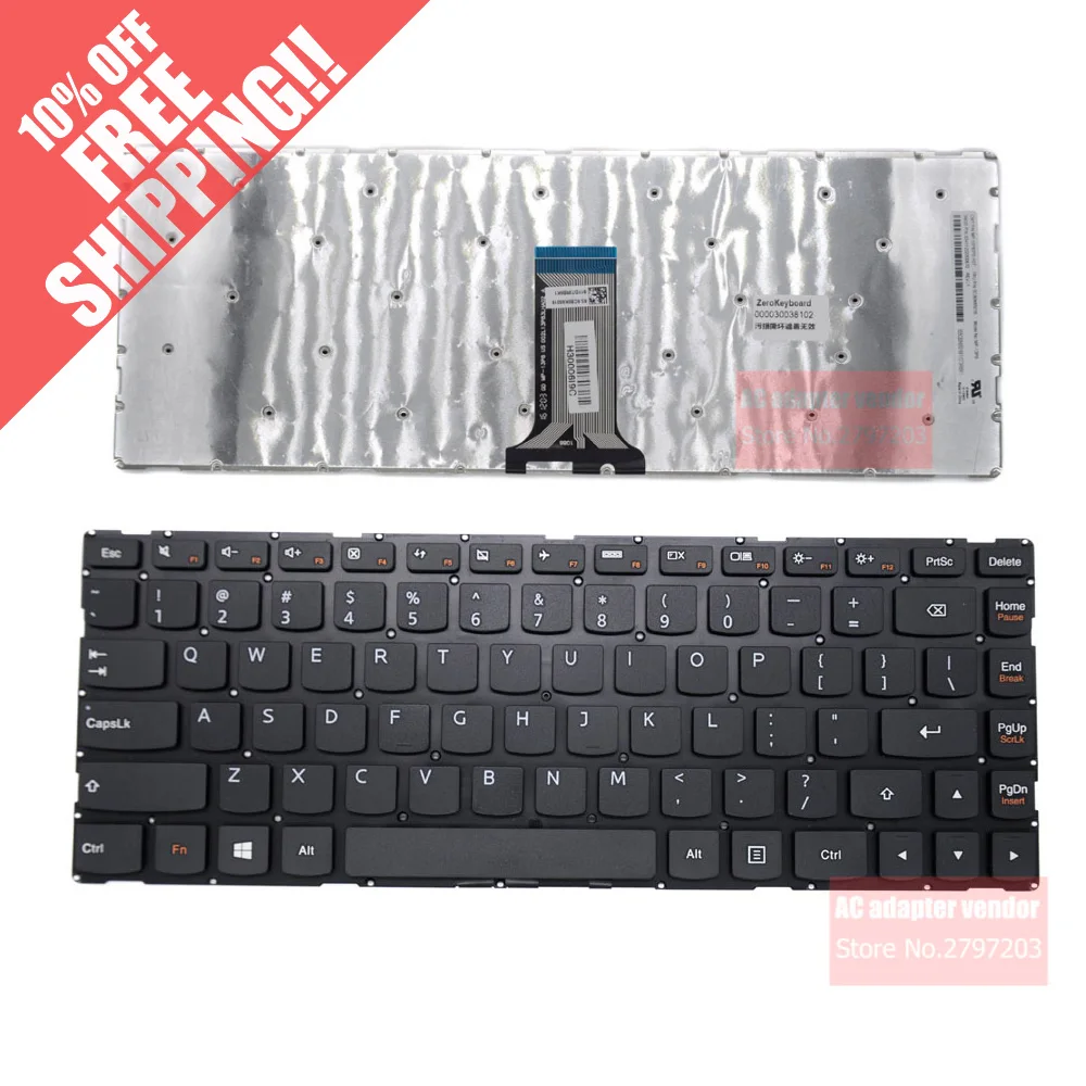 

NEW Replace FOR LENOVO S41 U41 S41-70 S41 -35 75 300S-14ISK 100s-14ibr laptop Built-in keyboard