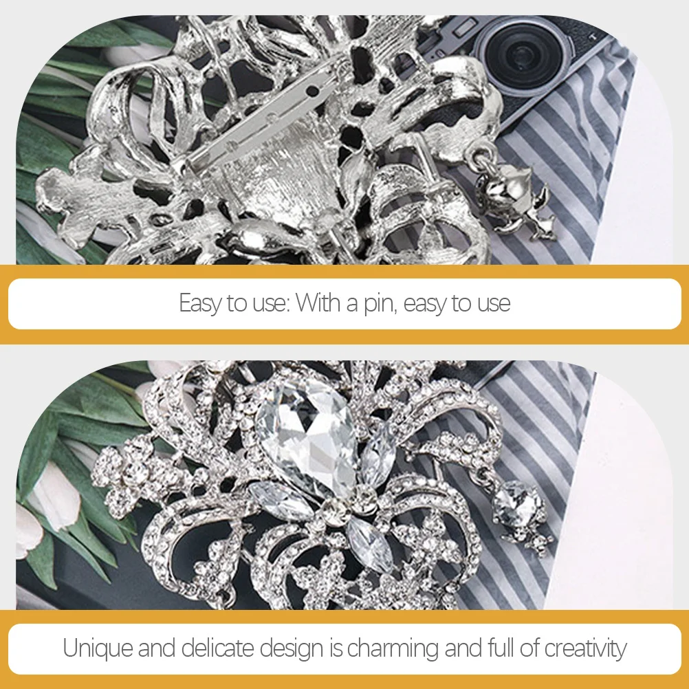 

Rhinestone Brooch Crystal Corsage Decorative Brooch Pin for Wedding Clothing Backpack Hat Fashion Jewelry Bouquet Pins