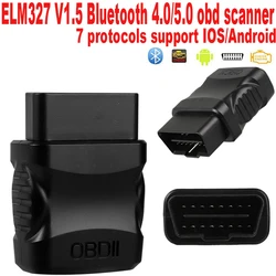 Mini elm327 v1.5 obd2 scanner bluetooth 4.0/5.0 for ios/android/pc elm 327 code reader clear error engine car diagnostis tool