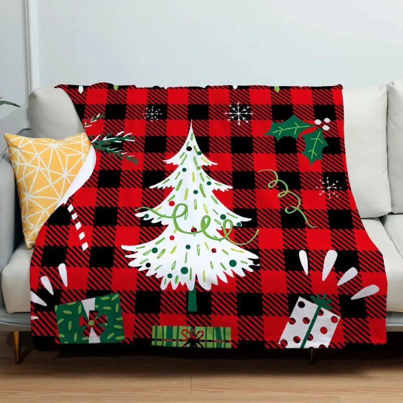 

Christmas Tree Blanket Flannel Throw Blankets Gift For Kids Girl Boys Home Decor Living Room Bedroom Sofa 150X200cm