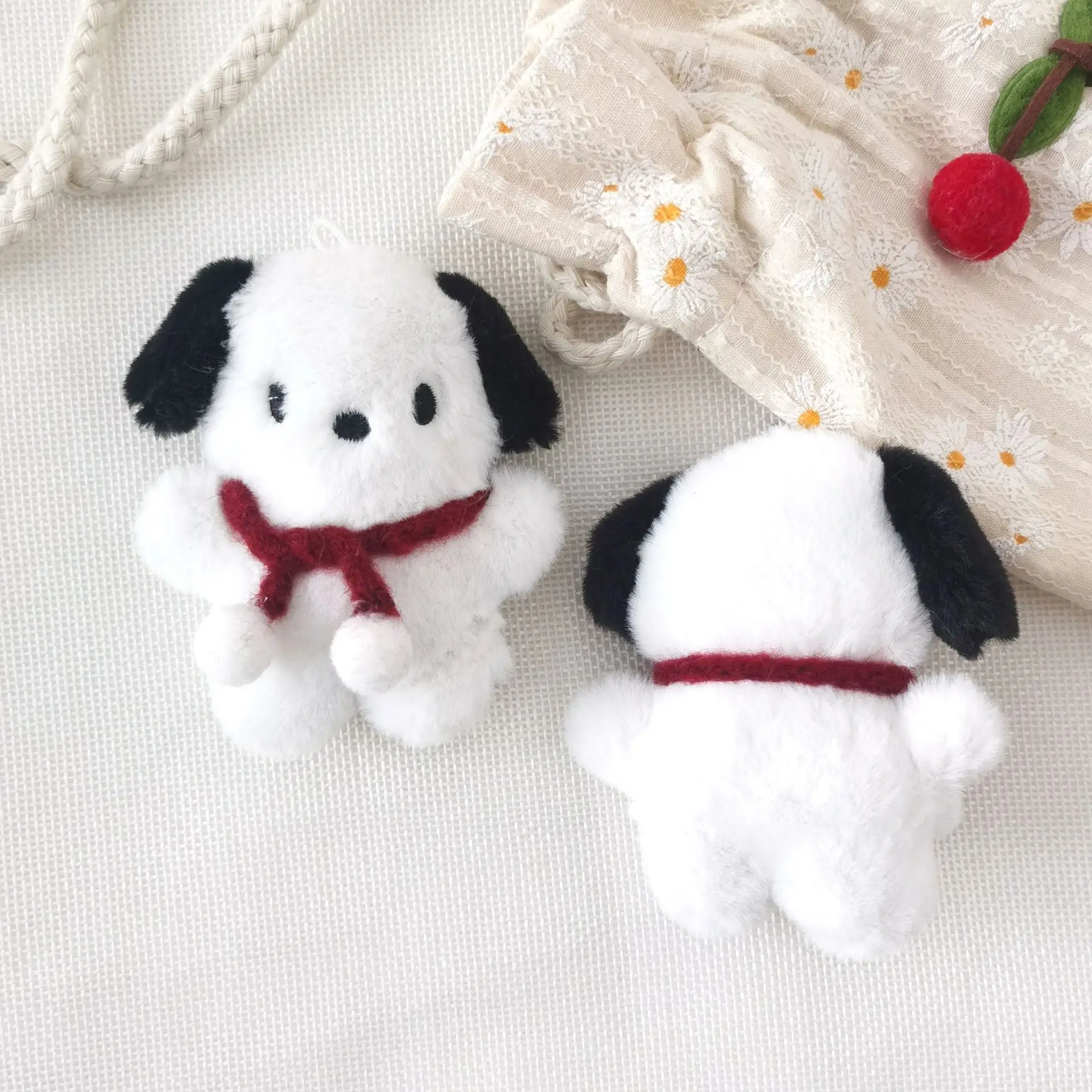 IFYOUOO لطيف الكرتون أفخم دمية الكلب المفاتيح للفتيات الهدايا كيرينغ الإبداعية حقيبة السيارة معلقة الملحقات