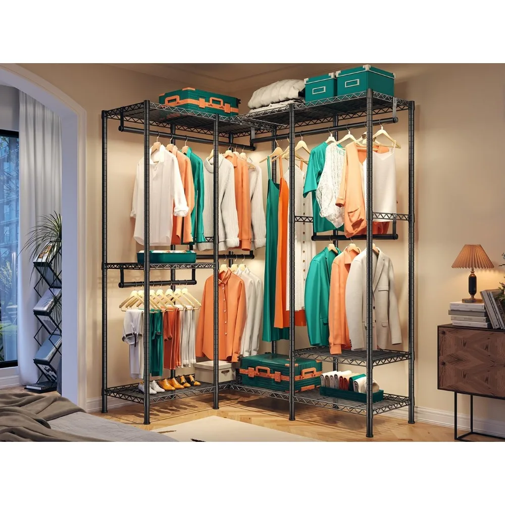 Raybee Heavy Duty Clothes Rack, Roupas Racks para pendurar roupas, Metal Garment Rack, 1150lbs