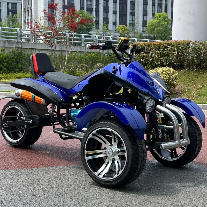 Motorcycle ATV Automatic 200cc Inverted Tricycle ATV Chain Drive 4-Stroke Electric Start 2WD