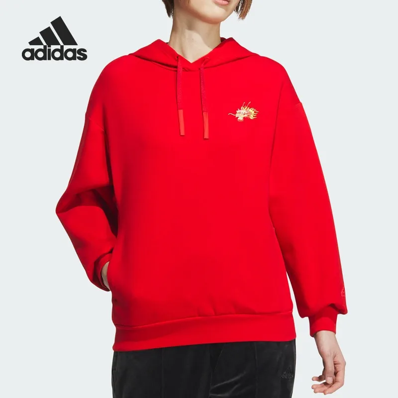 adidas Embroidery Logo French Terry Crew Soft Thin Fabric Commute Daily Matching OutfitJE6101 1PCS