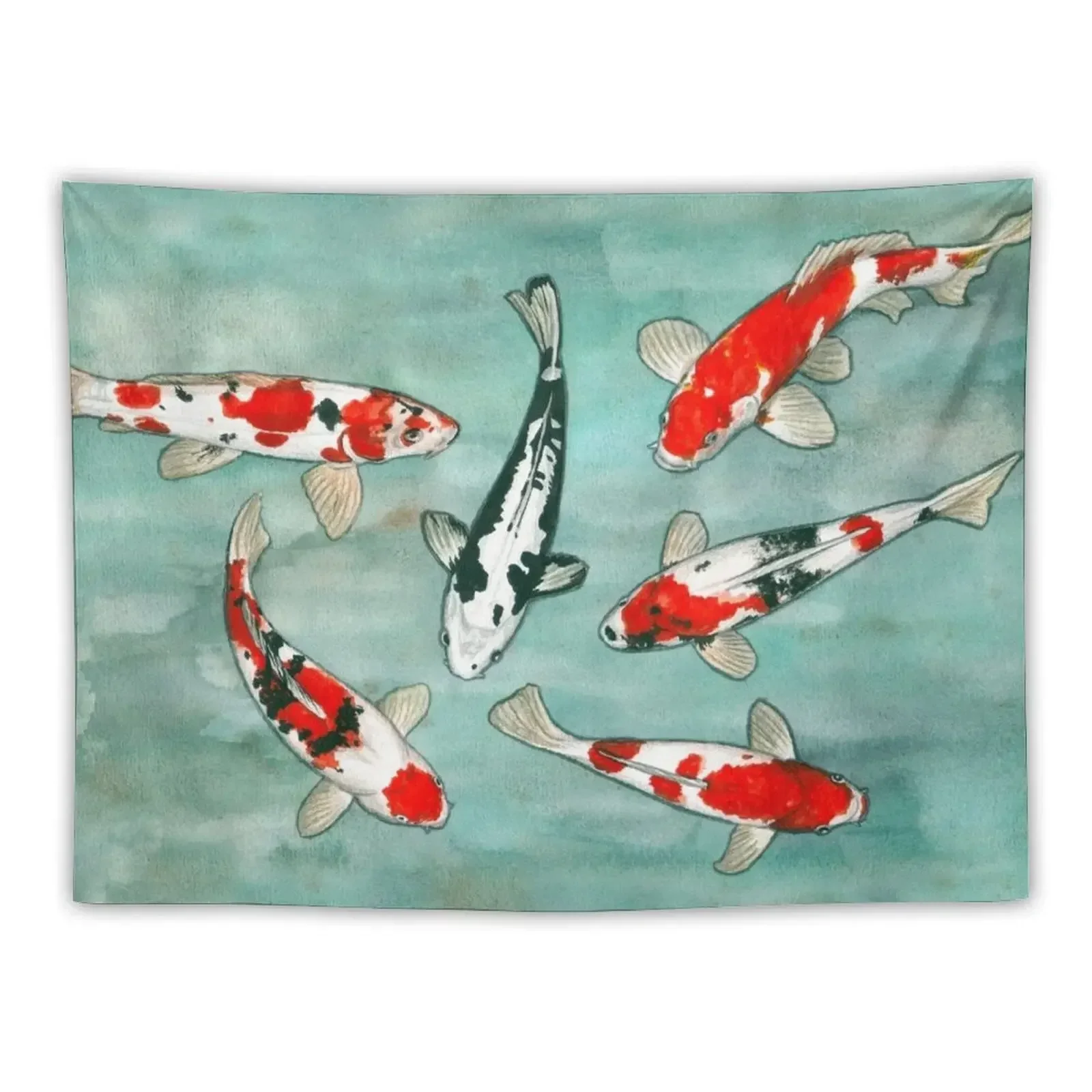 

Le ballet des carpes koi Tapestry Room Design Decoration Room Wall Decor Outdoor Decoration Tapestry