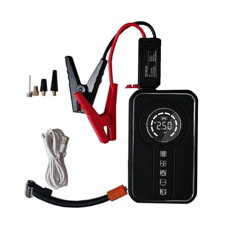 2025 New Portable 6000 mAh Emergency Jump Starter Tire Inflator 150 psi Car and Truck Power
