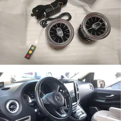 Car LED Front Dashboard  A/C  Vent Air Conditioner Outletr Interior Trim For Mercedes-Benz Vito W447 2016+ 2023