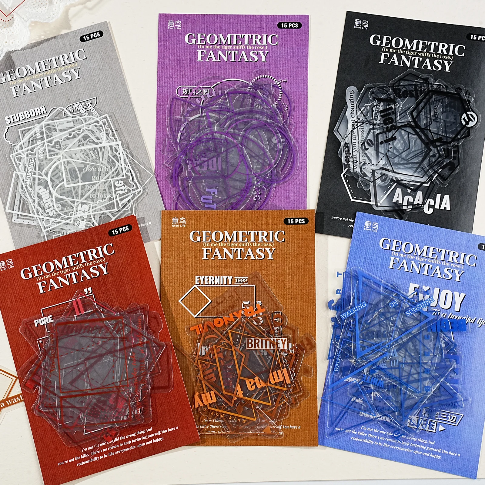 

Etori Life 20Pcs Geometric Fantasy Series Vintage Simple Colorful Basic Pattern Pet Stickers for Laptops, Phone Stickers, Photo Albums, Desk Accessories Decoration, Room Decoration, Scrapbook Supplies, Stamp Albums, Student Stationery, Children's Stickers