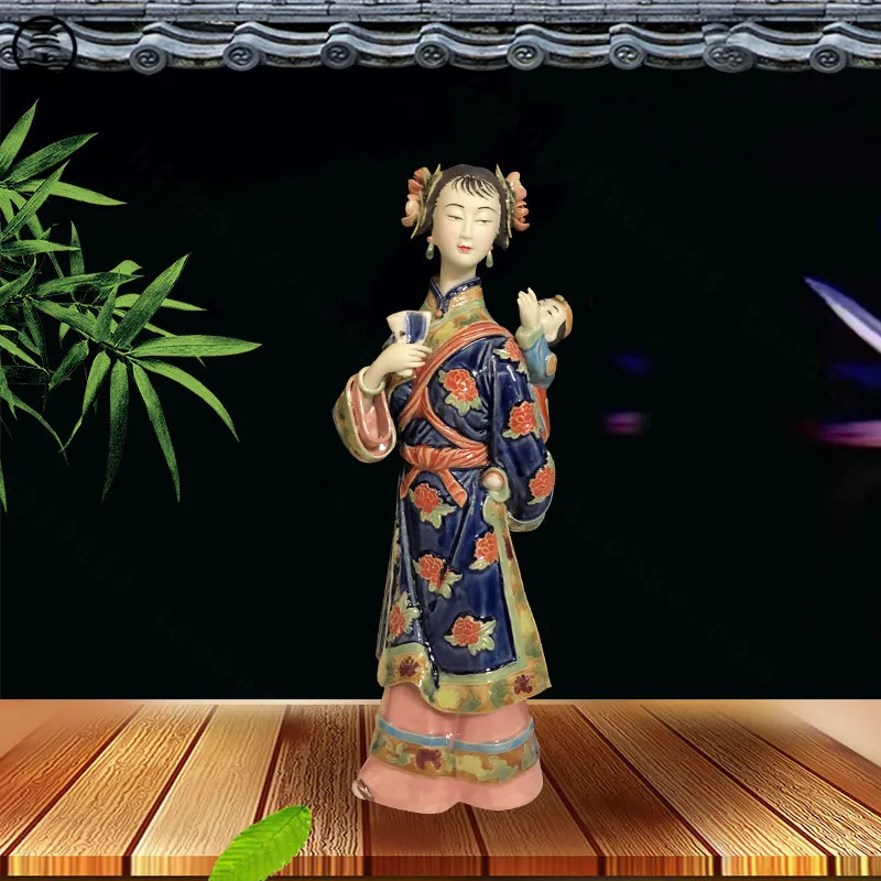 

Classical Lady Art Sculpture Beautiful Women Statue Girl Figurine Figure Ceramic Craft Creative Chinese Home Decor Accessories