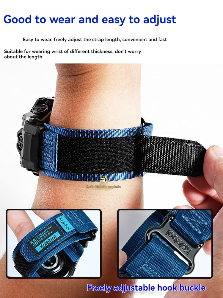 Upgraded Hook & Loop Nylon Strap for Casio G-SHOCK GWG-1000 Mudmaster 5463 Band, Men's Waterproof Shockproof Watch Accessories - view 3