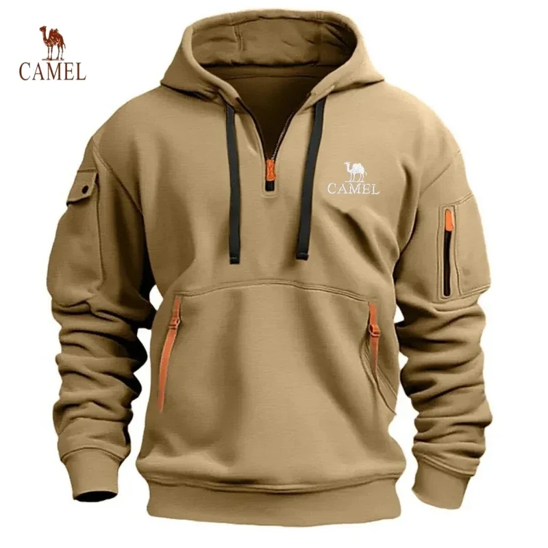 2024 Autumn and Winter New Men's Fashion Leisure Hoodie Jacquard Bathroom Checkered Clothes Outdoor Sports Running Hoodie