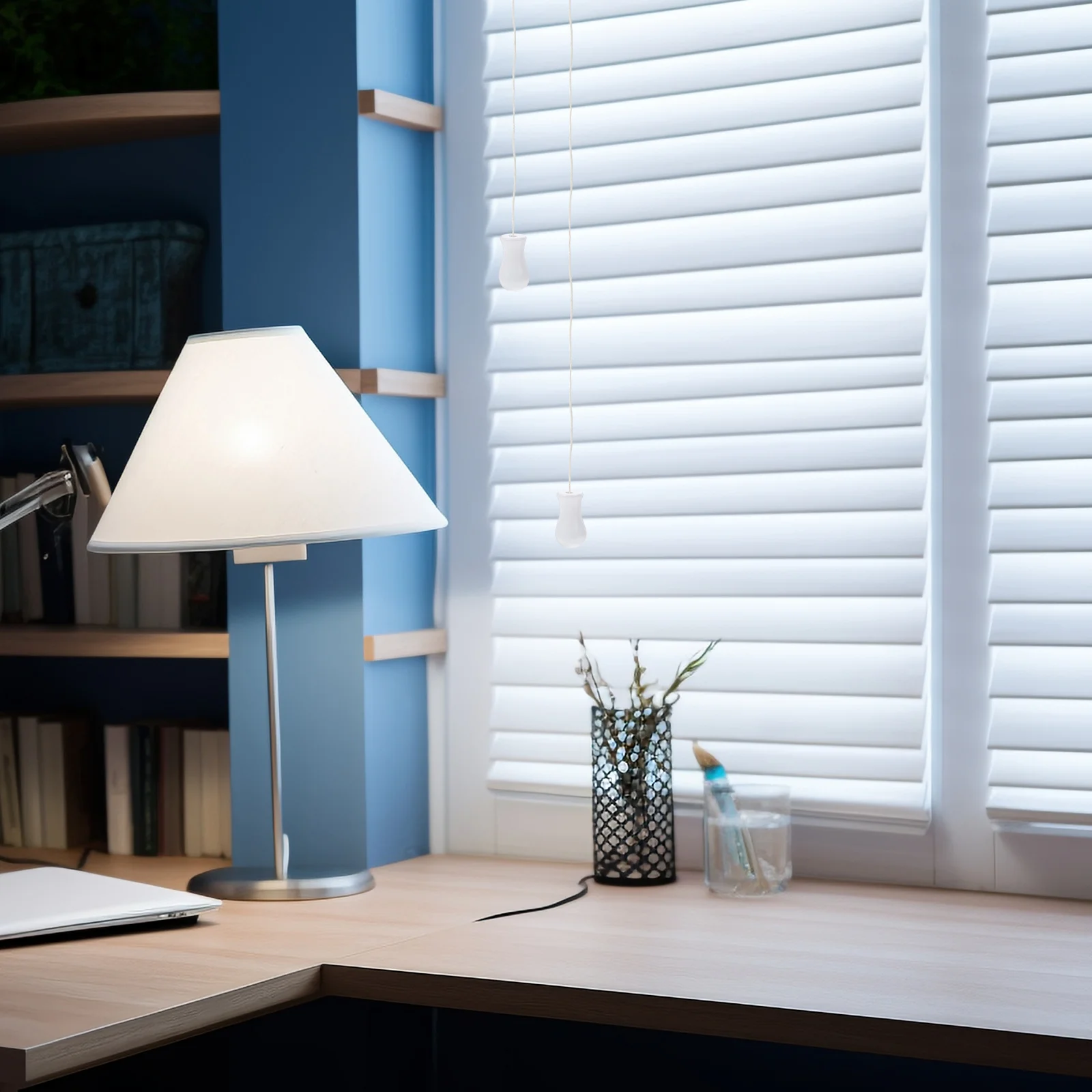 

8Pcs Wood Pull Cord Knob Blind Pull Ends Home Decor Window Shades Curtain Tassels Replacement Cord Drops Hanging Pulls