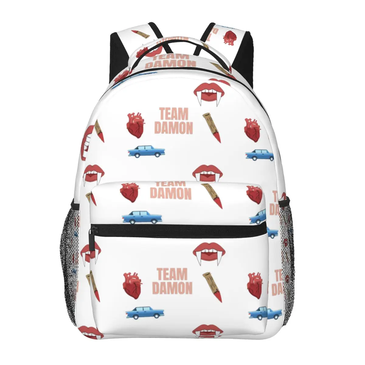 Team Damon Vampire Pack Backpacks Boys Girls Bookbag Children School Bags Cartoon Travel Rucksack Shoulder Bag Large Capacity