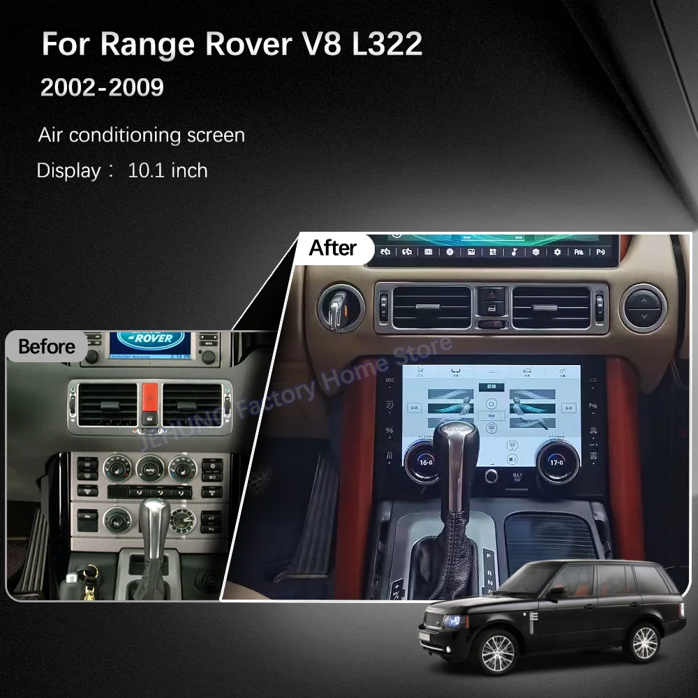 JEHUNG for Range Rover V8 L322 2002-2009 Air Conditioner LCD Display Touch Screen 1920*1080 New Android 12