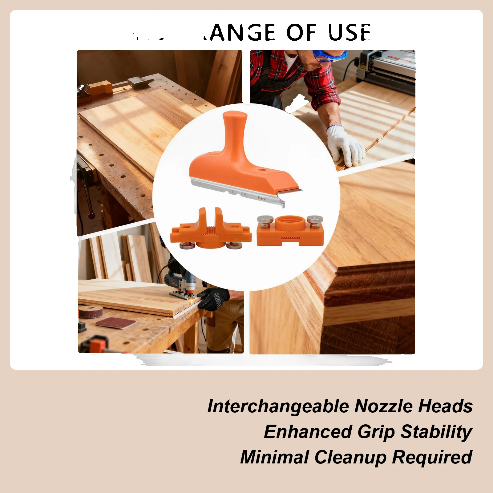 

Wood Glue Applicator Manual Cutter Woodworking Edge Banding Trimmer for Carpentry Cabinet Flooring Wallpaper Installation