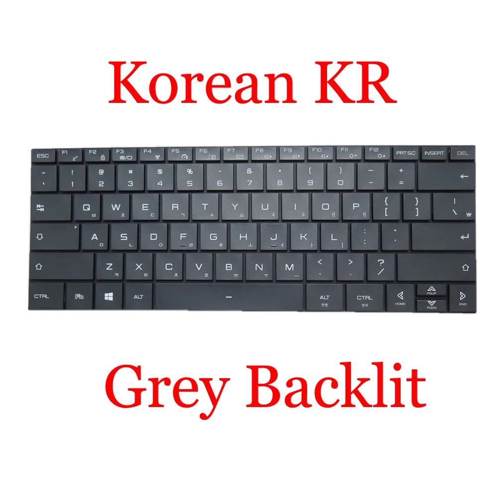 

KR JP TR Laptop Backlit Keyboard For Tongfang PF4MN2F PF4MU1F PF4NU1F PF4PU1F PF4WN2F PF4WN3F PF4WU1F 14' Grey Silver New