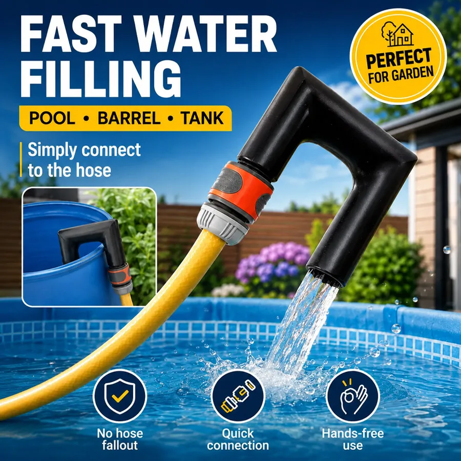 1Pc Black Pool Fill Hose Holder, Stable Precise Water Flow Guide Pipe Fixer Anti-slip Hose Bracket for Swimming Pool SPA Pond