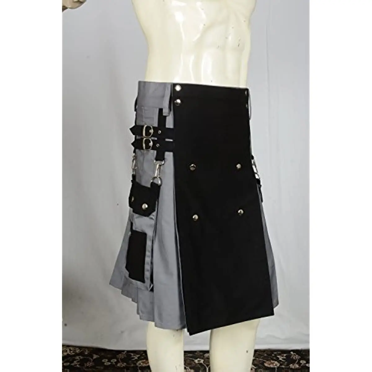 Scottish Black & Gray Two Tone Utility Kilt