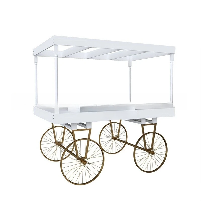 

Flowers Candy Float Wedding Dessert Display Stand Wheeled Birthday Party Trolley