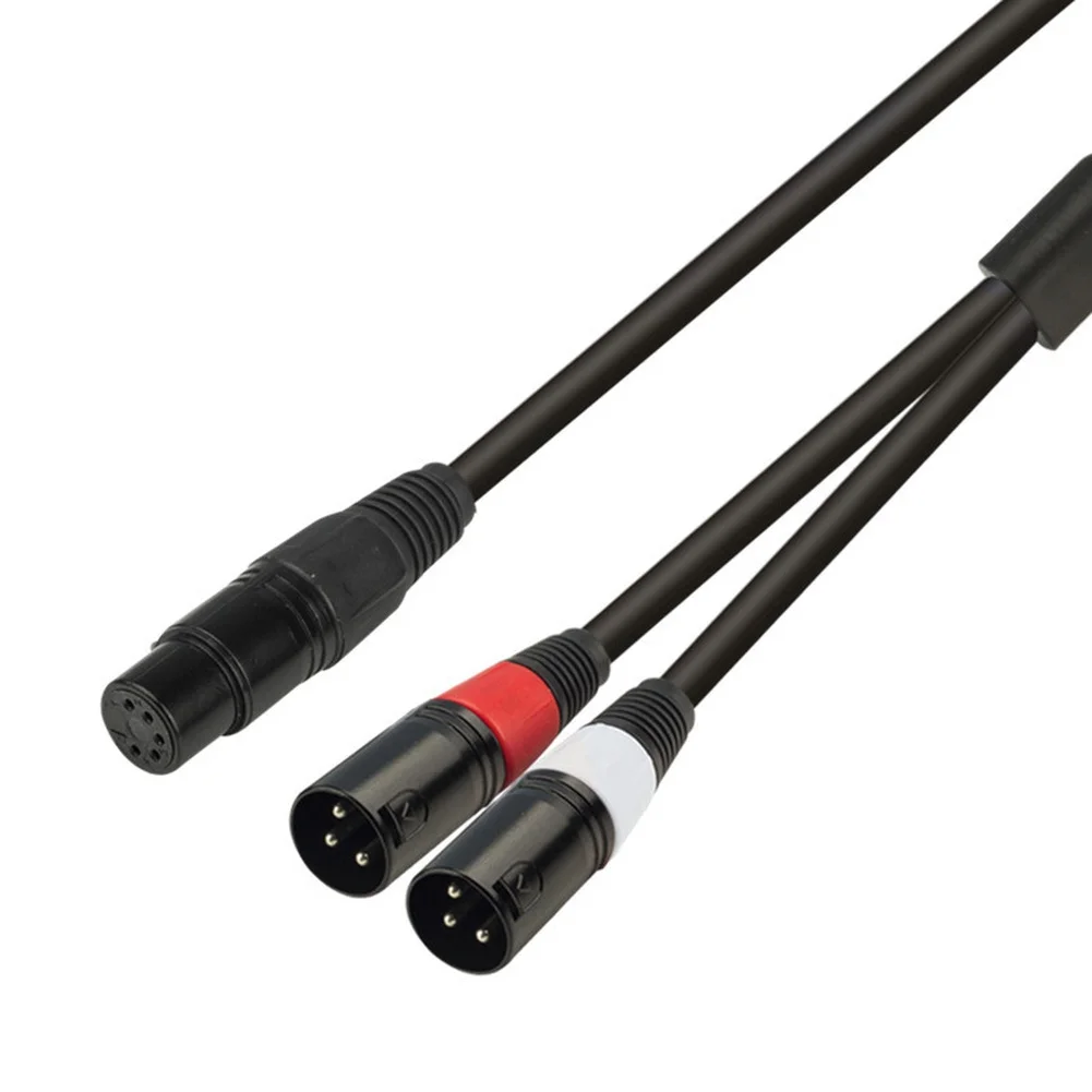 Audio Conversion Cable 24AWG Oxygen-free Copper XLR Female To Dual 3 Pin Male Audio Splitter Cable Premium Shielded For Mixer