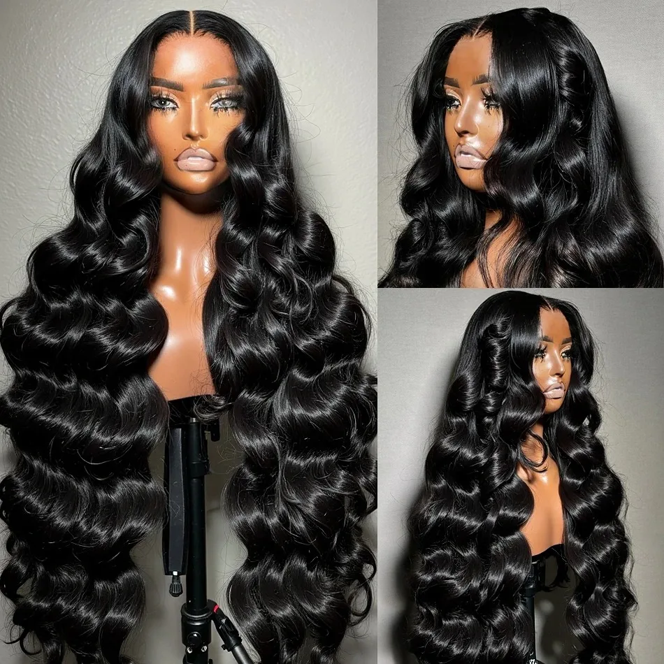 Listo para usar 5x5 Pre Cut HD Cierre de encaje Pelucas sin pegamento Cabello humano 30 40 pulgadas Pelucas de cabello humano ondulado Pre desplumado para mujeres