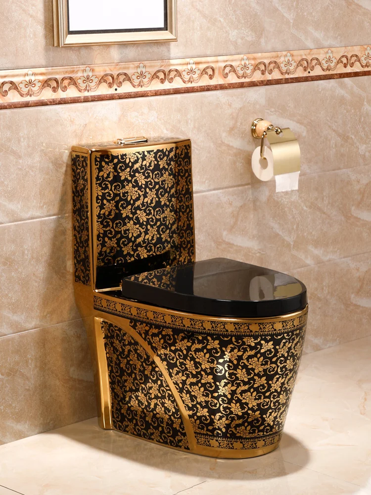 Golden toilet siphon deodorant European color seat toilet adult bathroom home