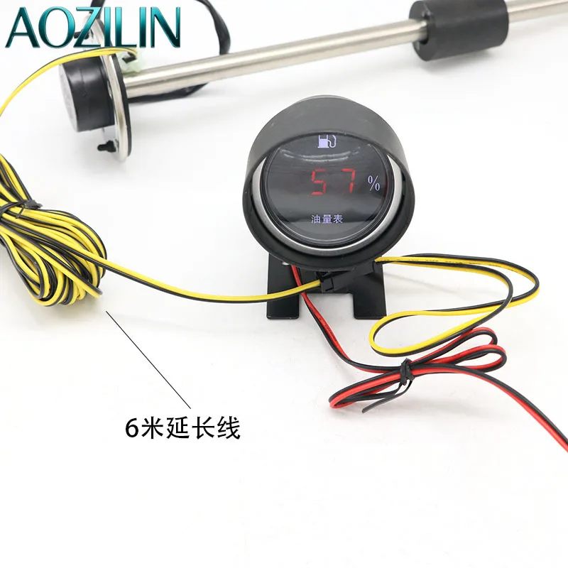 Gun type digital fuel voltmeter sensor excavator construction vehicle agricultural vehicle modified fuel tank float fuel meter