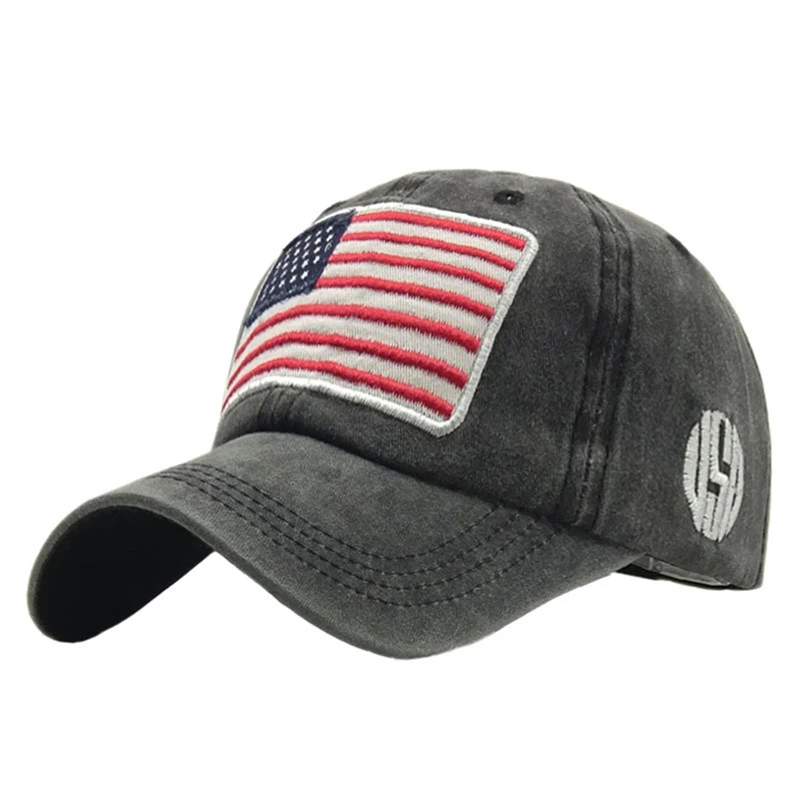 

Men Women Baseball Cap USA American Flag Embroidery Snapback Jungle Hip Hop Outdoor Sports Unisex Washed Dad Hat Gorras H113