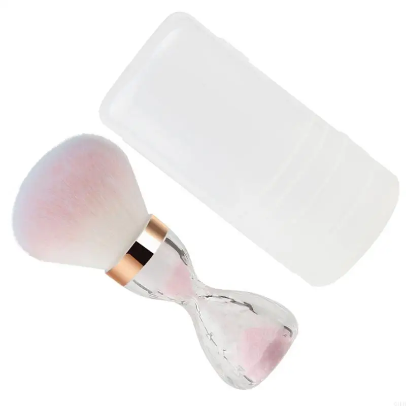 Pincel pó unhas Q1fb para pregos acrílico, unhas unhas poeira pó removedor escova unha maquiagem