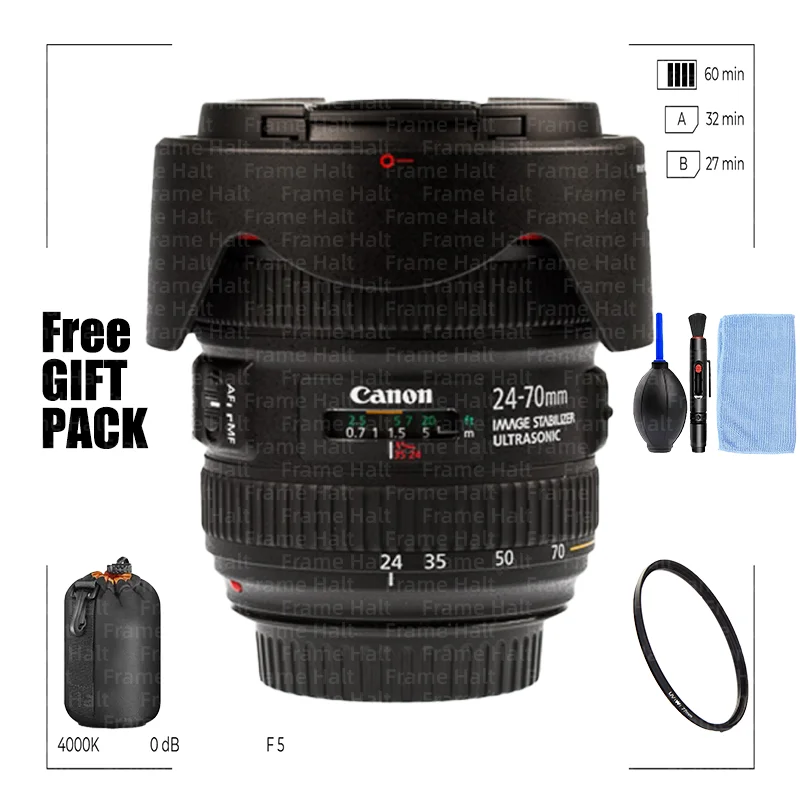 Constant f/4 Maximum Aperture Standard Zoom Lens For Canon EF 24-70mm f/4L IS USM Lens For full-frame Canon EF-mount DSLRs