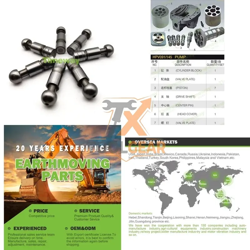 2026China*Factory* Pump Spare Parts HPV145 Pistons for Repair Piston Oil Pump