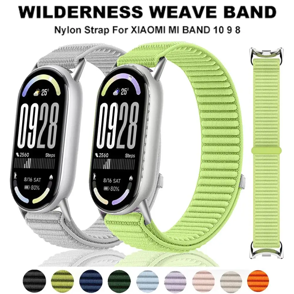 Official Nylon band for Xiaomi smart Band 10 9 8 Strap NFC accessories Sport wrist belt Replacement correa Mi band 10 9 8 straps