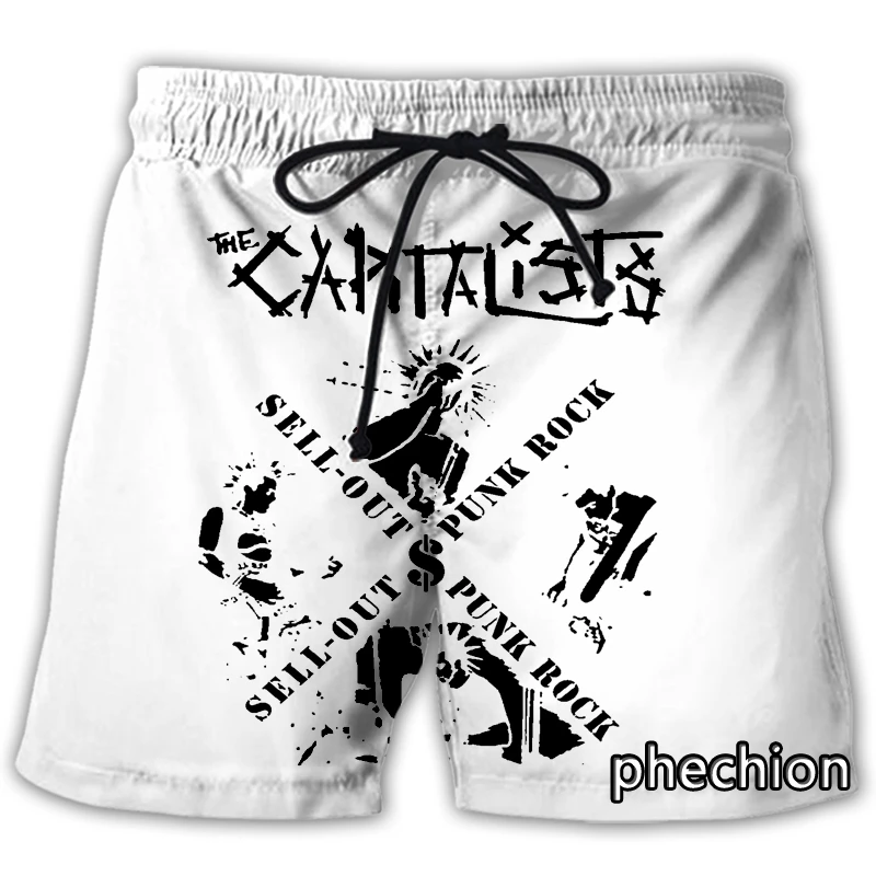 phechion New Fashion Men/Women The Casualties Band 3D Printed Casual Shorts Streetwear Men Loose Sporting Shorts L156