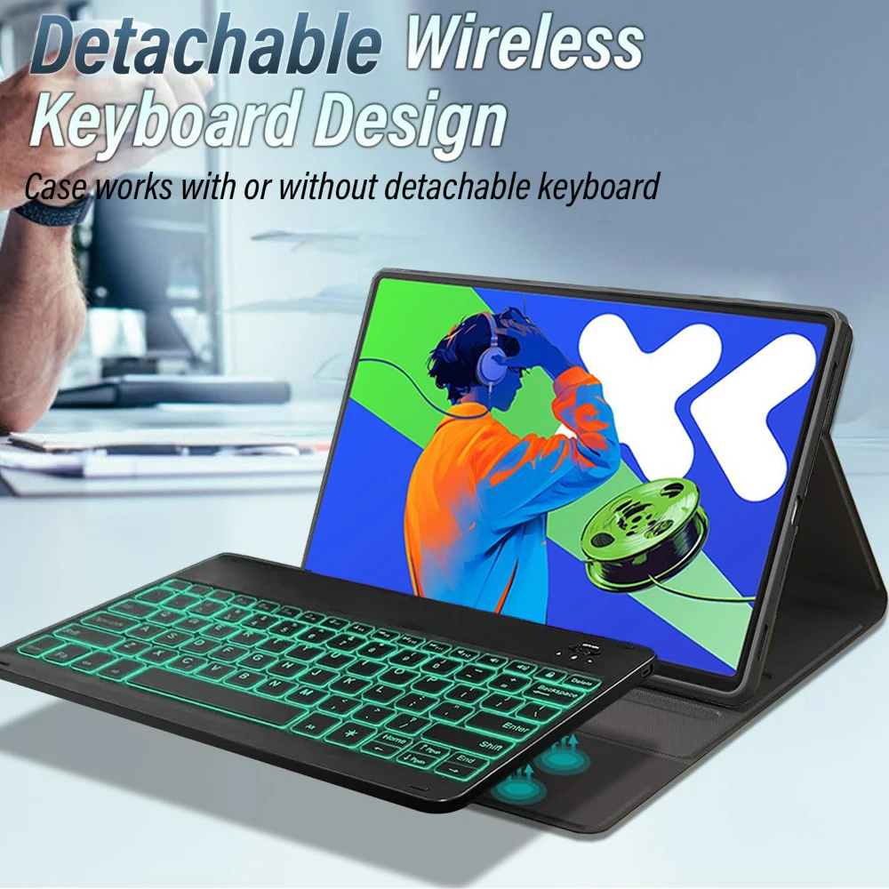 Capa para lenovo xiaoxin pad pro 2025 12.7 polegadas/para lenovo ldea tab pro 12.7 polegadas 2025 teclado removível capa de estação inteligente