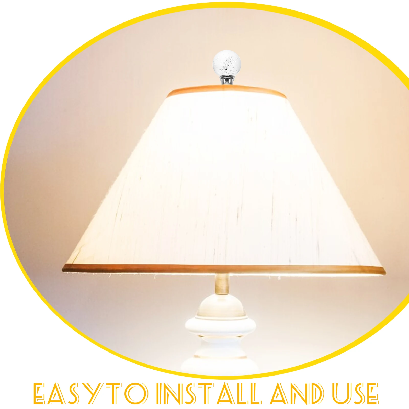 

Ball Light Decor Harp Finial Solid Finials Cap Tapped Metal Acrylic Floor Lamp Decoration Accents Lamp Accessories