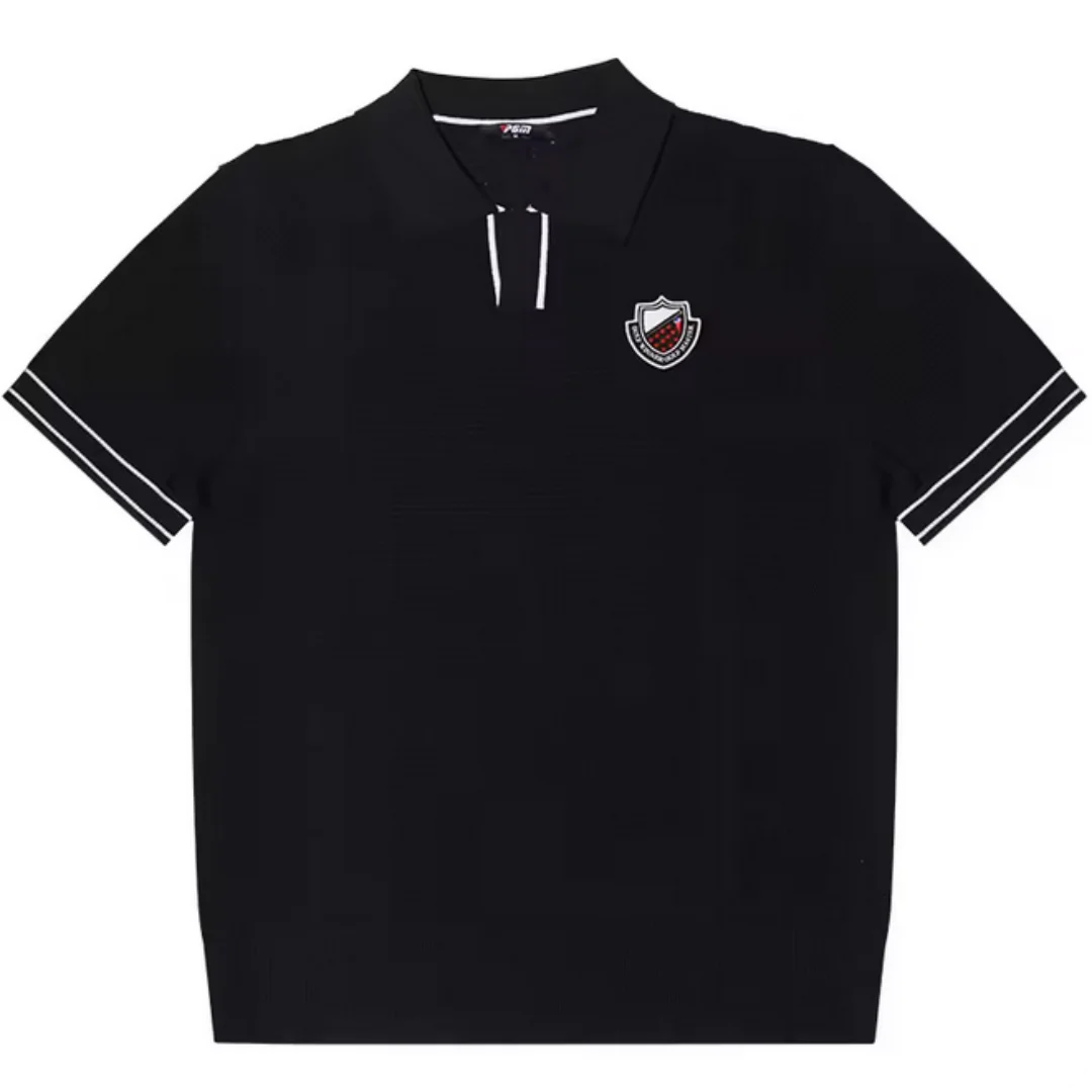 

Мужская футболка с короткими рукавами PGM Golf YF868, летние дышащие эластичные рубашки-поло, верхняя одежда