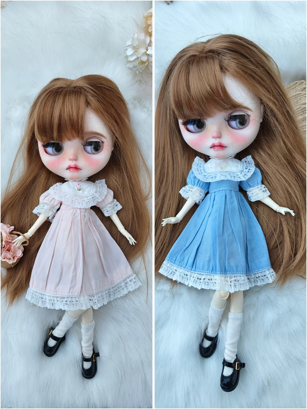 Blythe doll clothes  Vintage  Multiple colors  barbie dress Handmade Dress for Blythe doll Accessories  28-30 cm OB22 OB24 AZONE