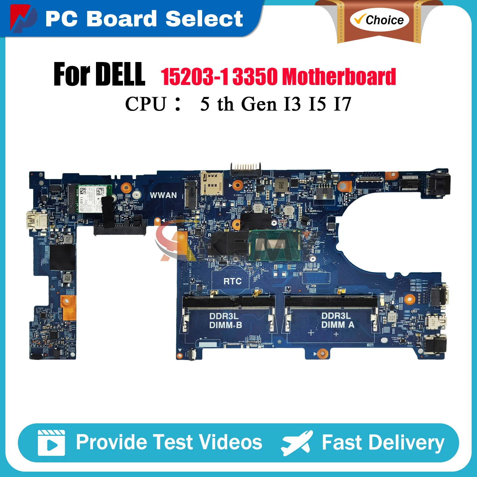 

Материнская плата для ноутбука Dell Latitude L3350 15203-1 с i3 i5 i7 CN-028CG2 0P0WRG 0GPFN8 09VY7H 100% полностью протестирована