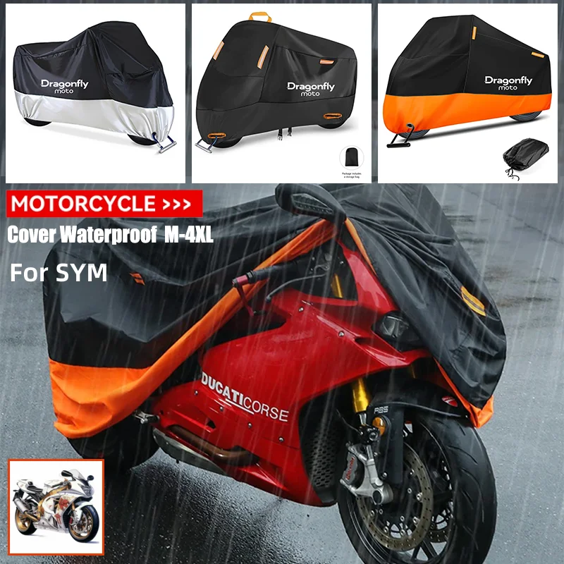 Dragonfly Motorcycle Waterproof Cover For SYM JP150 GR125 fiddle 3 FNX150 maxsym 400i 600i All Season Dustproof UV Protective