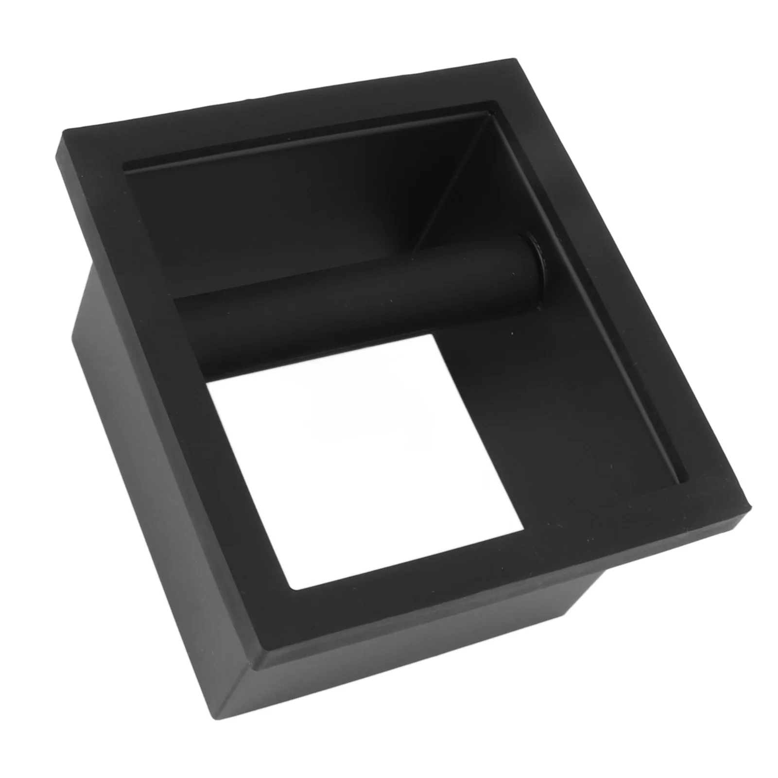 Coffee Ground Knock Box Knock Residue Box Coffee Ground Knock Box  Bottomless Black Rubber PTFE Steel Residue Box for Cafe