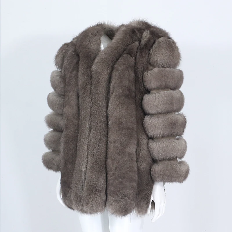 OFTBUY 2022 Long Winter Jacket Women Real Fur Coat Natural Big Fluffy Fox Fur Outerwear Streetwear Thick Warm New Fashion Brand