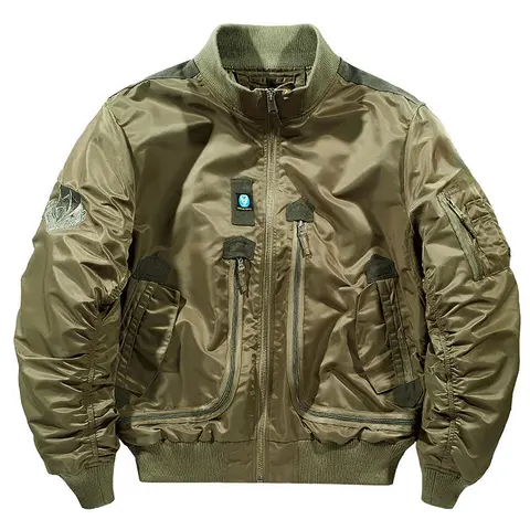 Ma-1 MA-1 chaqueta Bomber funcional para hombre, traje de béisbol Retro de gran tamaño, abrigo, ropa de marca, Chaqueta corta para hombre, otoño 2024