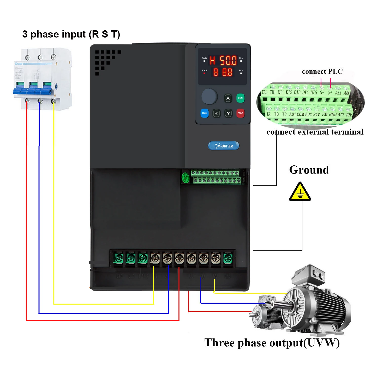 

380V AC 3 Phase VFD Inverter 22kw Variable Frequency Drive 30HP Frequency Converter