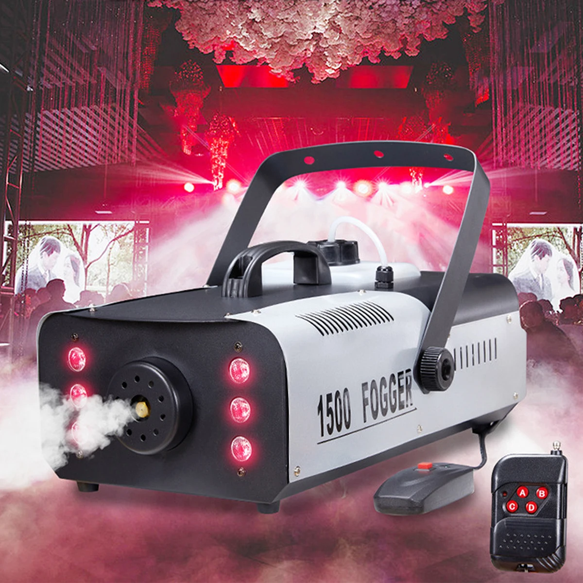 1500w Fog Machine LED RGB Beam Light DMX Control Outdoor Stage Smoke Machine Disco Bar Party Festival Disco Spray Special Effect